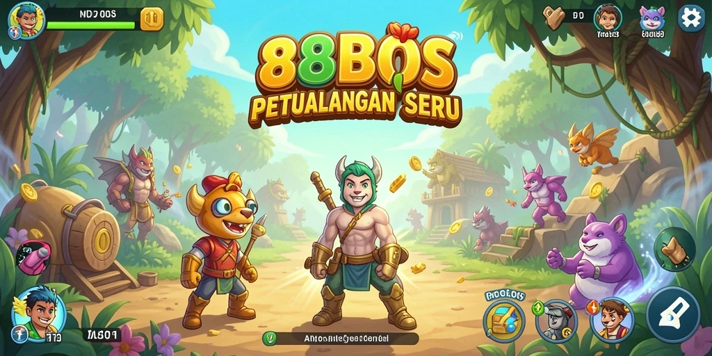 Tangkapan layar permainan 88BOS yang menampilkan aksi seru di level arcade.
