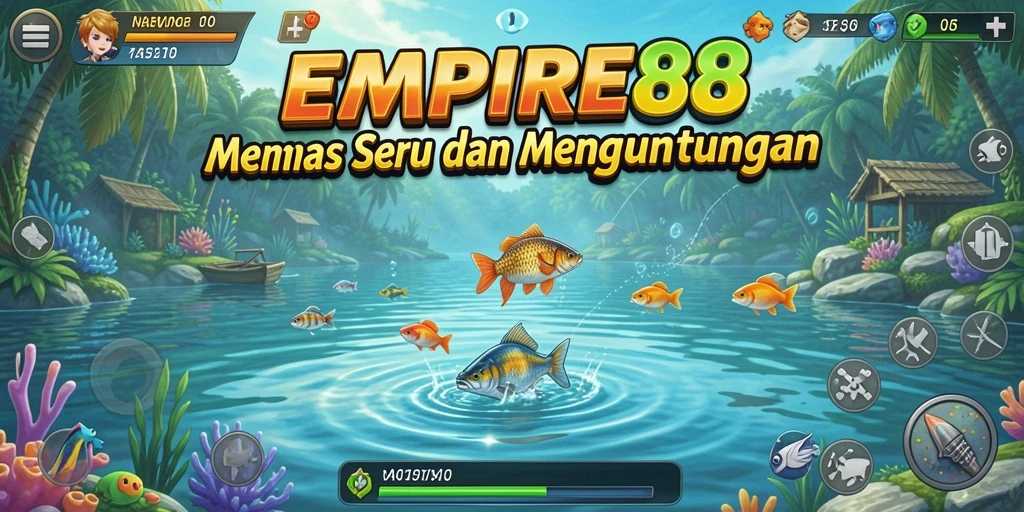 Screenshot gameplay EMPIRE88 menampilkan aksi memancing yang seru dan menarik.