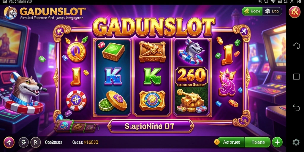 Gameplay GADUNSLOT yang interaktif dan penuh warna.