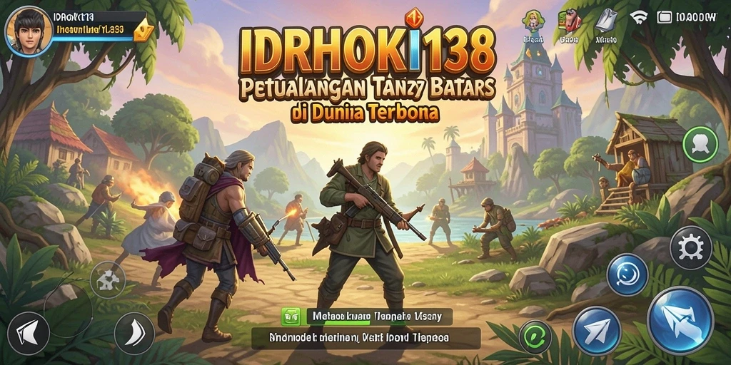 Tangkapan layar utama <strong>IDRHOKI138</strong> yang menunjukkan tindakan eksplorasi di dunia terbuka.