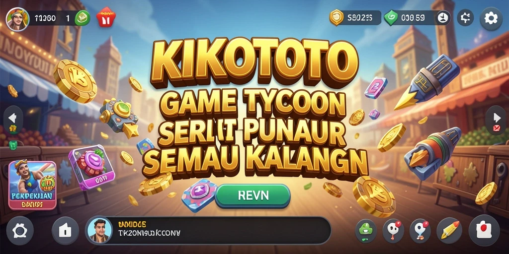 Tampilan gameplay KIKOTOTO yang menarik dan penuh strategi bisnis.
