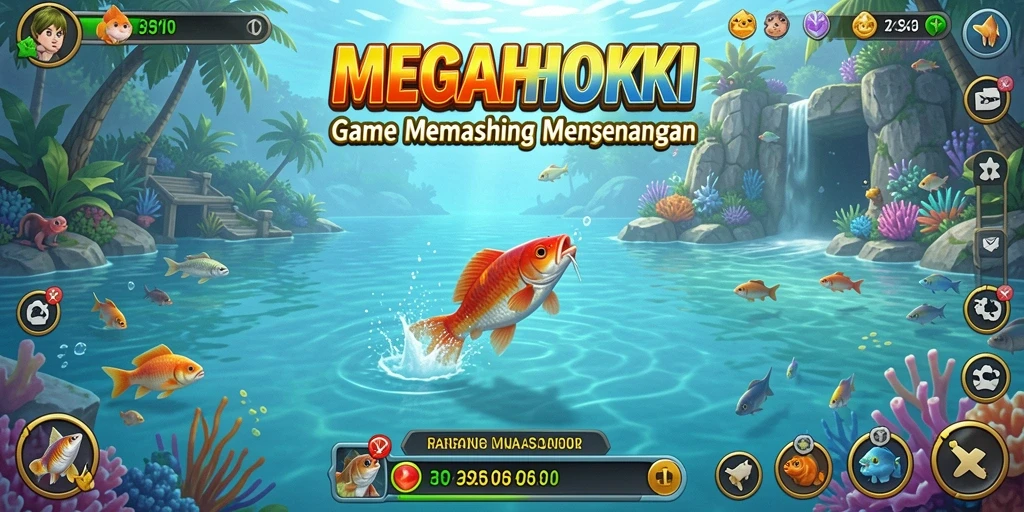 Tangkapan ikan besar dalam gameplay MEGAHOKI yang seru.