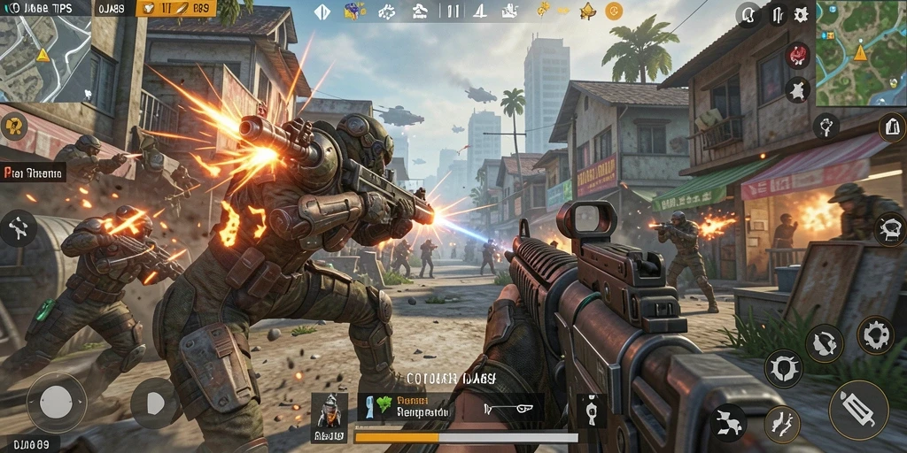 Gameplay OJA89 menampilkan aksi pertempuran yang intens dan mendebarkan.