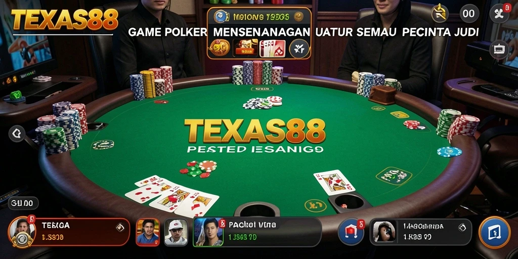Tampilan gameplay Texas Hold'em yang seru di TEXAS88.