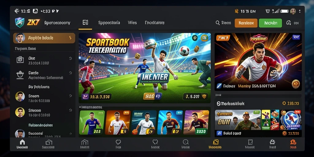 Tampilan screenshot ZK7 menampilkan pengalaman taruhan sportsbook yang seru.